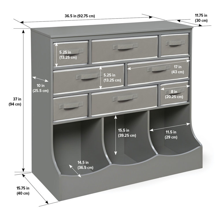 Heide Manufactured Wood Toy Organizer with Bins